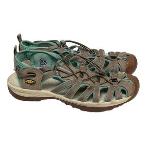 Keen Women’s Tan Turquoise Whisper Water Sandals Size 10.5